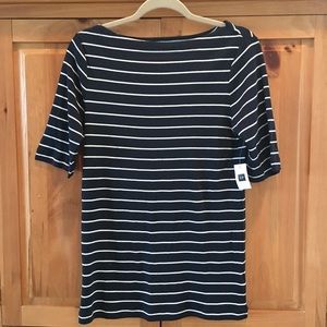 GAP Large Tall Boatneck Striped Tee
